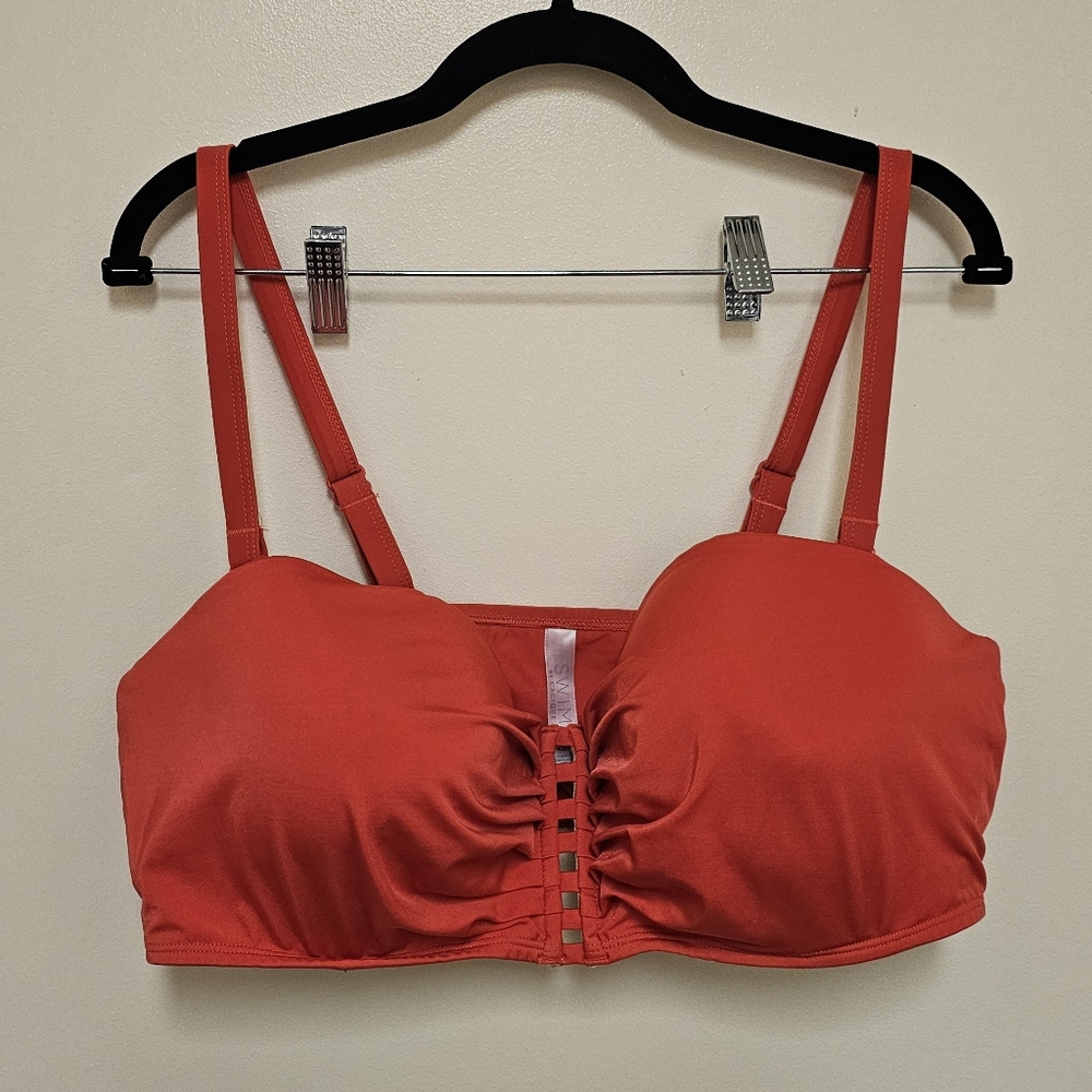 Swim By Cacique (Lane Bryant) Strappy Underwire Balconette Bikini Top 42DD